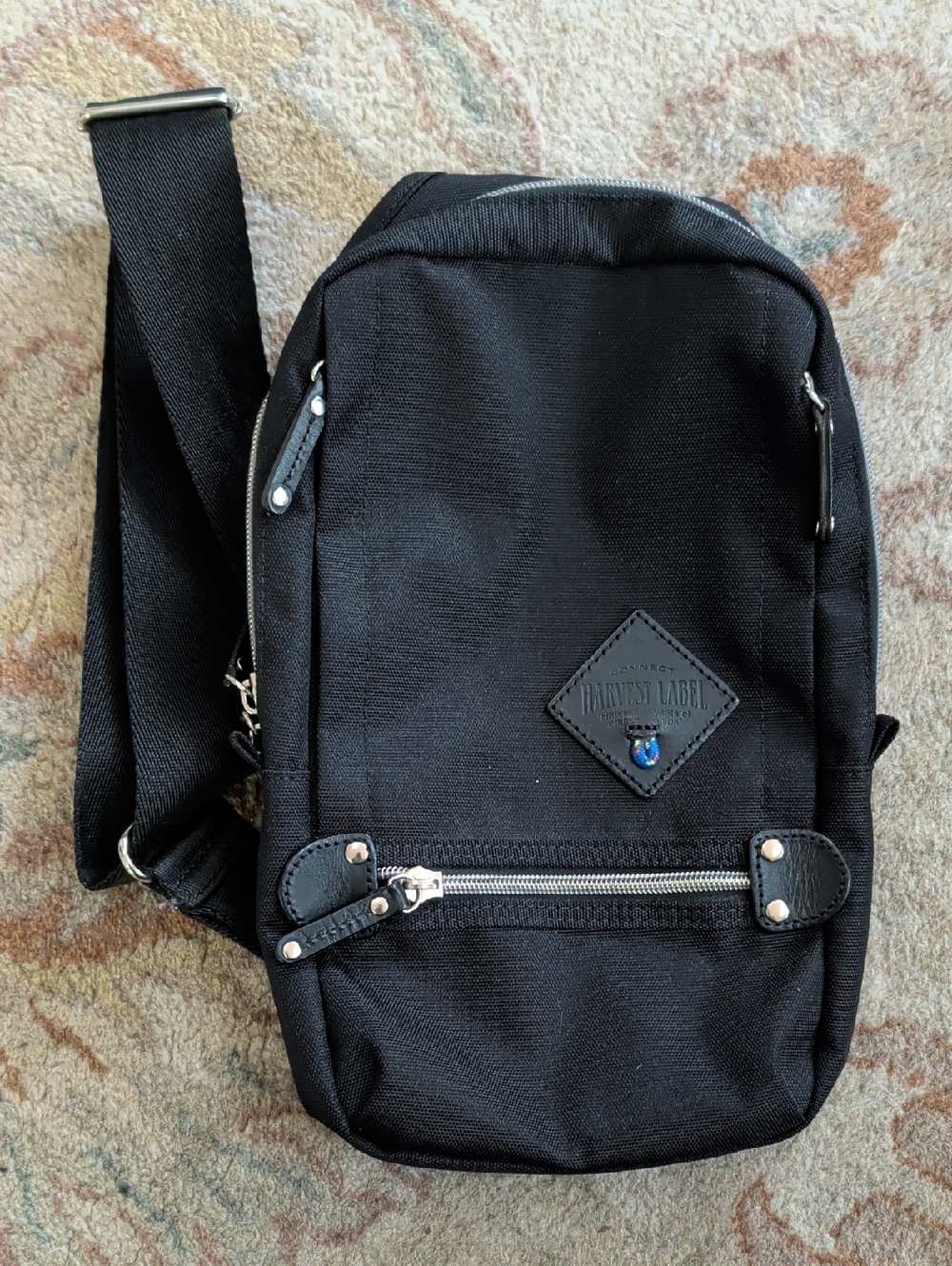 Harvest Label Black Sling Crossbody Bag Osaka Japan Convertible